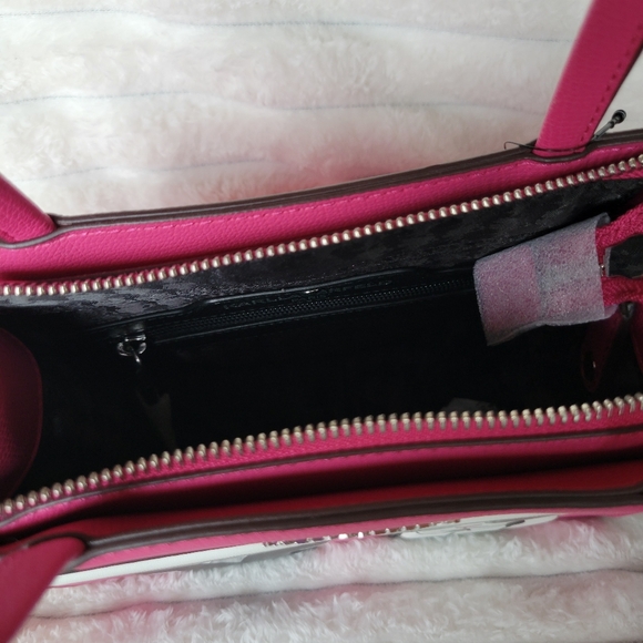 NWT Karl Lagerfeld Maybelle Fuchsia Paris Maybelle Satchel Handbag - Picture 10 of 10